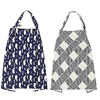 UHINOOS 2Pack Nursing Cover for Breastfeeding Blue and Black