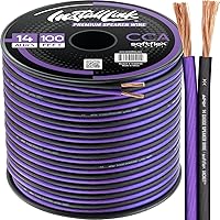 14 AWG Gauge Speaker Wire Cable Stereo, Car or Home Theater, CCA (100 Feet) by Install Link