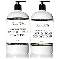 Zatural - Naked Neem - Neem Shampoo, Natural Soothing Scalp Shampoo (16oz Shampoo & Conditioner)