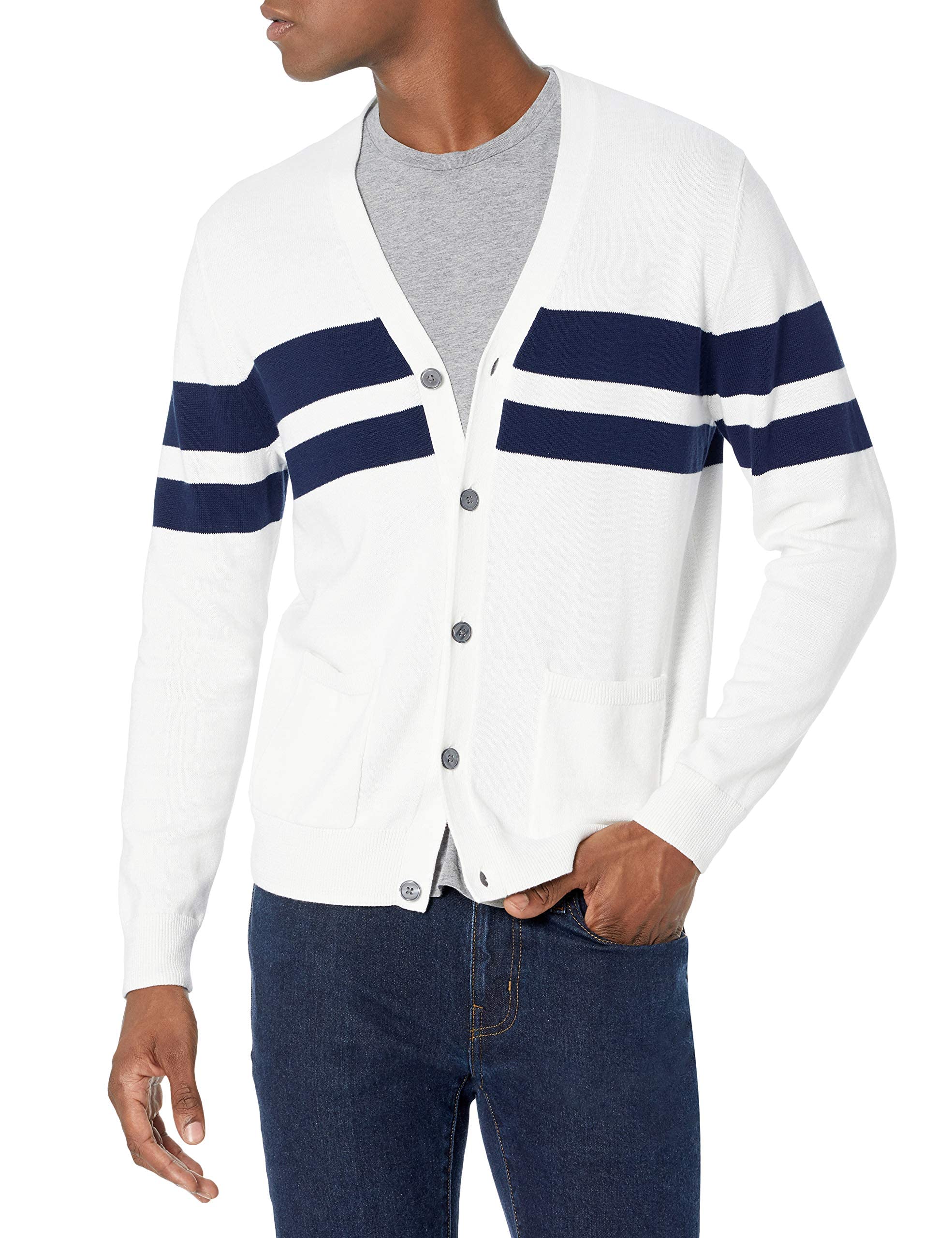 Amazon Essentials Men's Cotton Cardigan Sweater