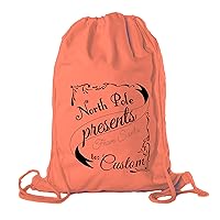 Custom Cotton Bag North Pole Presents from Santa for Kids - Orange CE2725Christmas S43