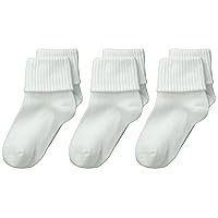 Big Girls' Triple Roll 2x2 Comfortoe Socks (Pack of 3)