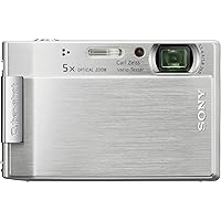 Sony Cybershot DSC-T100 8MP Digital Camera with 5x Optical Zoom and Super Steady Shot (Silver)