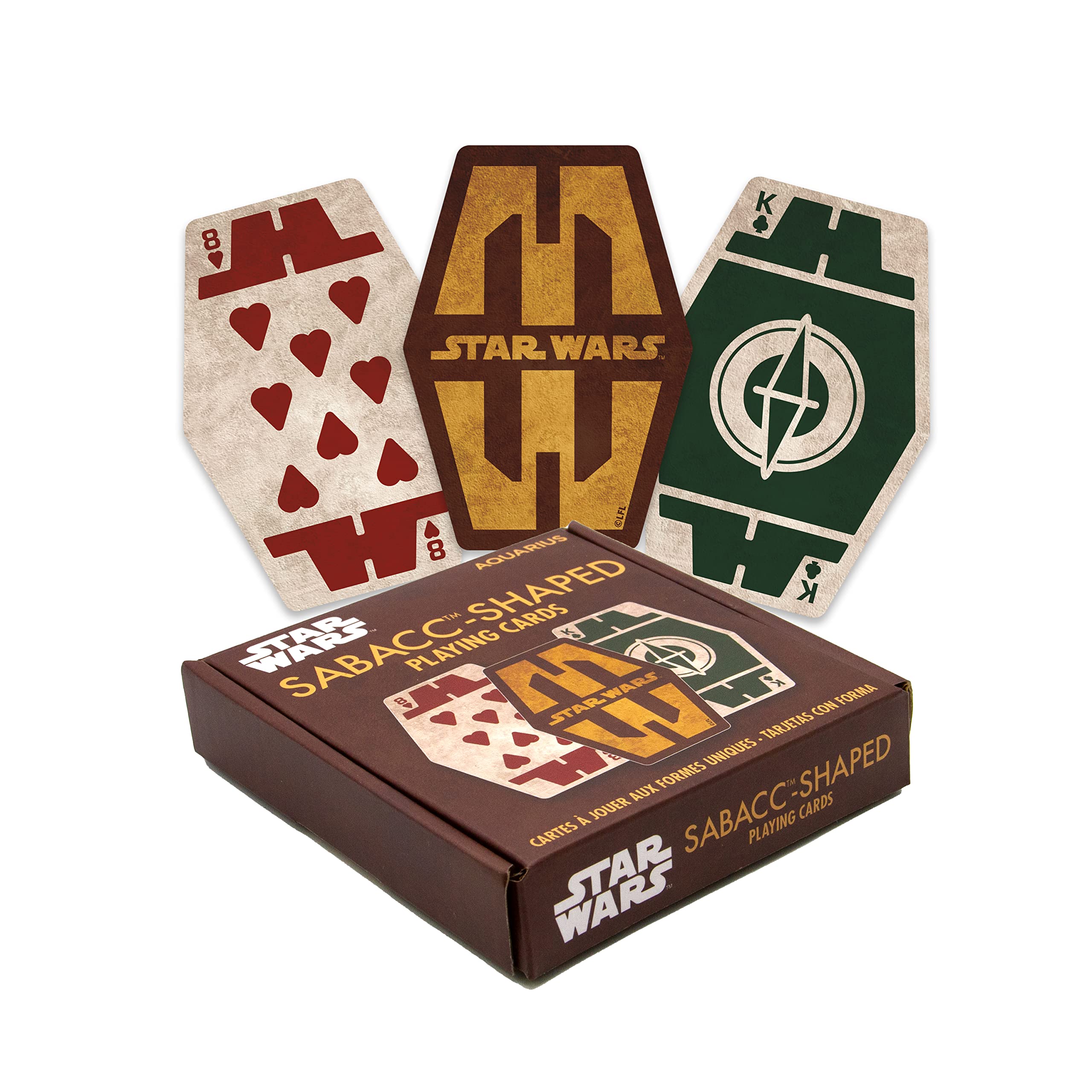 AQUARIUS Star Wars Playing Cards - Star Wars Sabacc Shaped Deck of Cards for Your Favorite Card Games - Officially Licensed Star Wars Merchandise & Collectibles