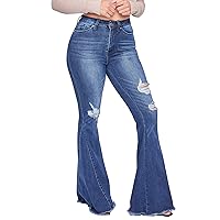 Womens Jeans Gigi High-Rise Extreme Fit & Flare, S1703, 13 Blue