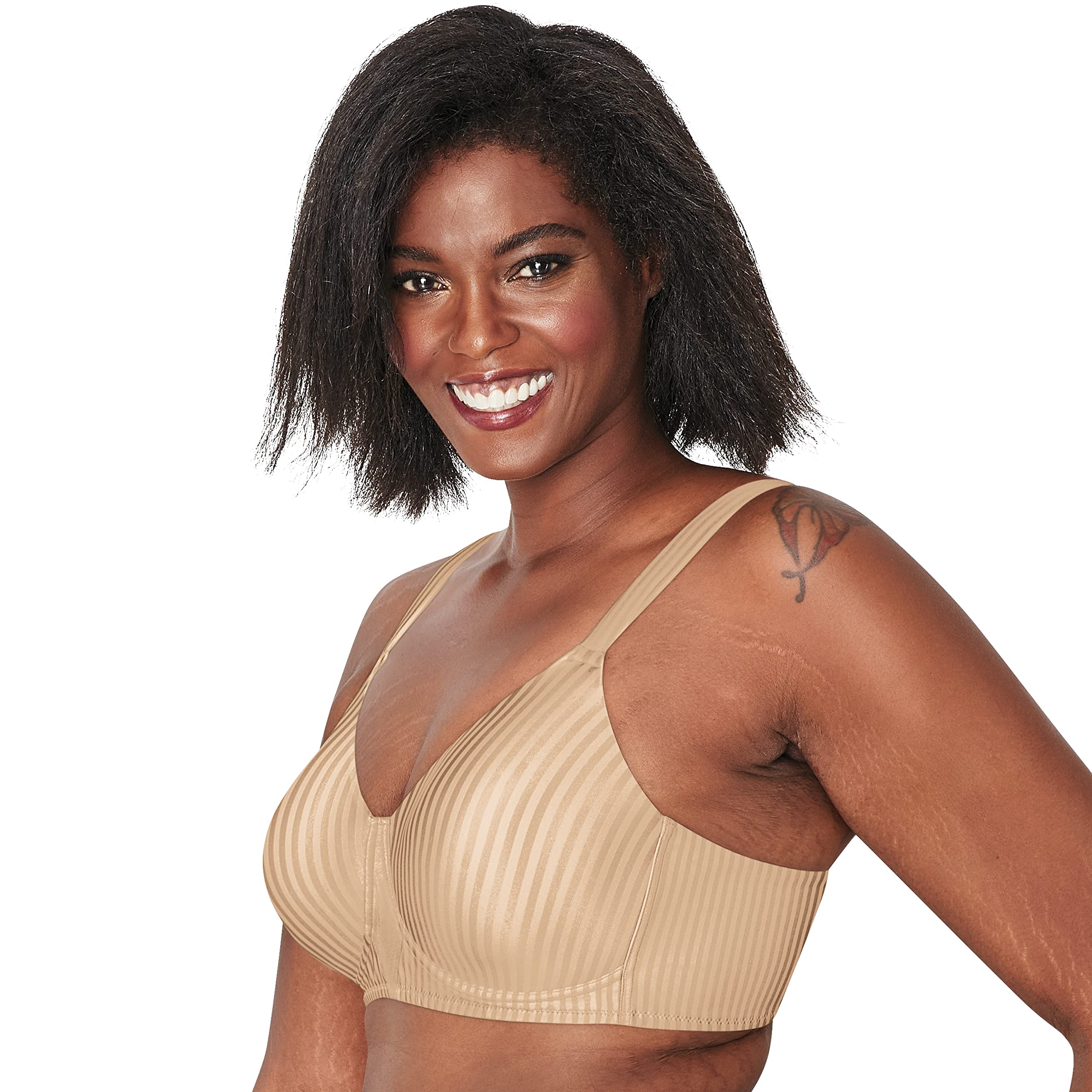 Playtex Women's Wireless Bra, Secrets Perfectly Smooth Wirefree Bra, Full Coverage, US4707