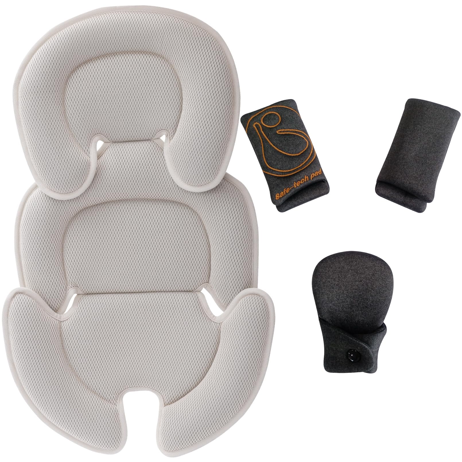 Innokids Head and Body Support Pillow and Car Seat Strap Cover Set