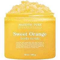 Sweet Orange Body Scrub - Exfoliates, Moisturizes, and Nourishes Skin, 10 oz