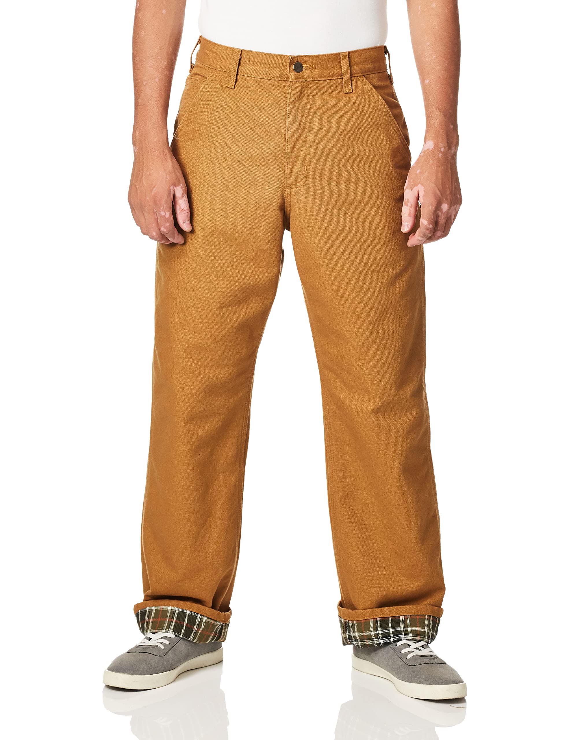 Carhartt Men's Loose Fit Washed Duck Flannel-Lined Utility Work Pant