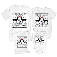 Christmas 2023 Reindeer Matching Family T-Shirt