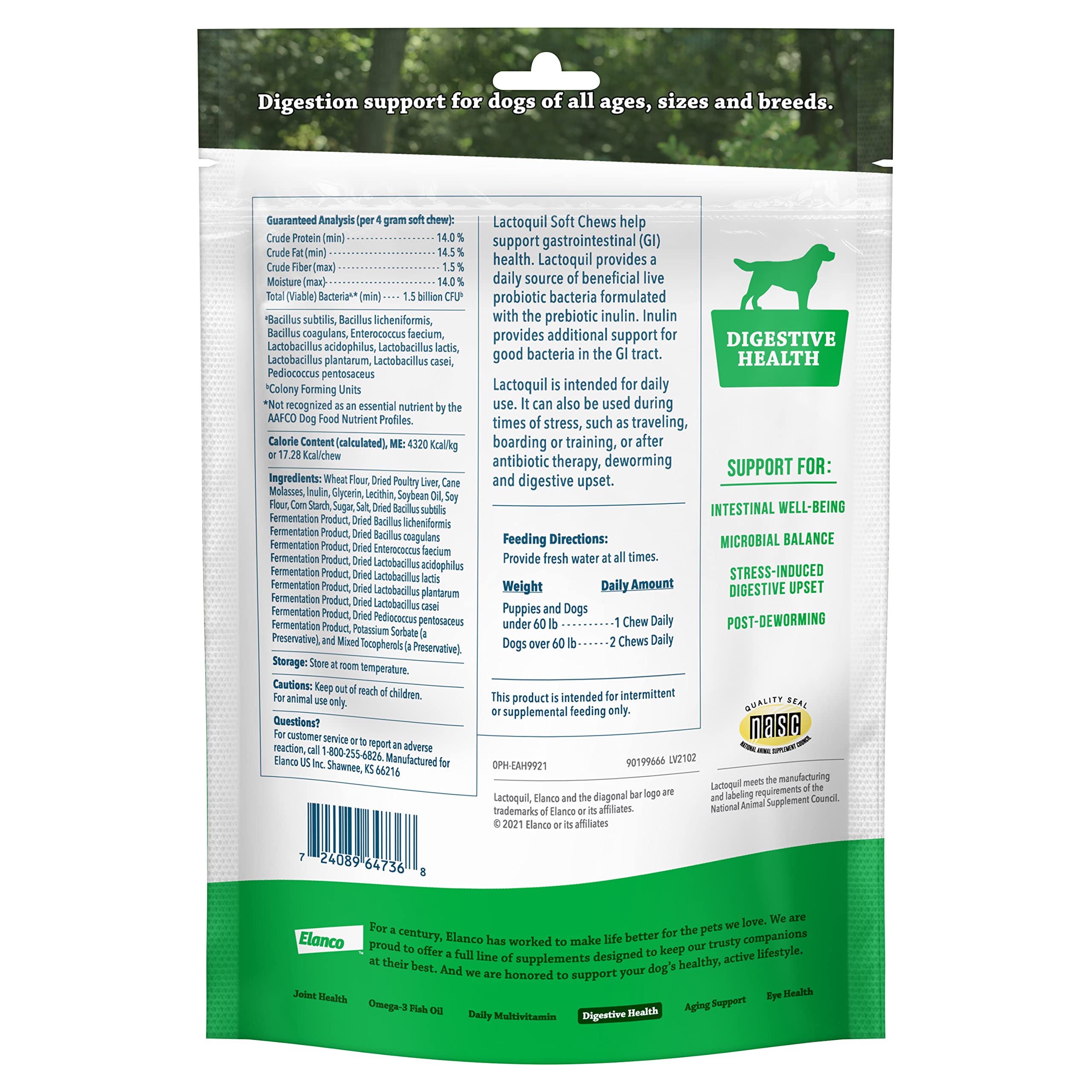 Mua Bayer Animal Health Lactoquil Soft Chews, Daily Digestive Probiotic  Supplement, contains naturally derived ingredients for dogs of all ages,  sizes and breeds, 75ct (86582961) trên Amazon Mỹ chính hãng 2023 |  Giaonhan247