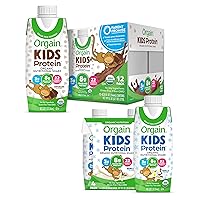 Organic Kids Protein Nutritional Shake, Chocolate + Vanilla, 8.25 Fl Oz (Pack of 4)