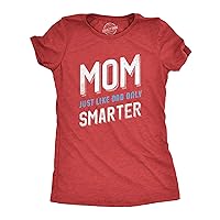 Womens Mom Just Like My Dad But Smarter Funny Mothers Day T Shirt