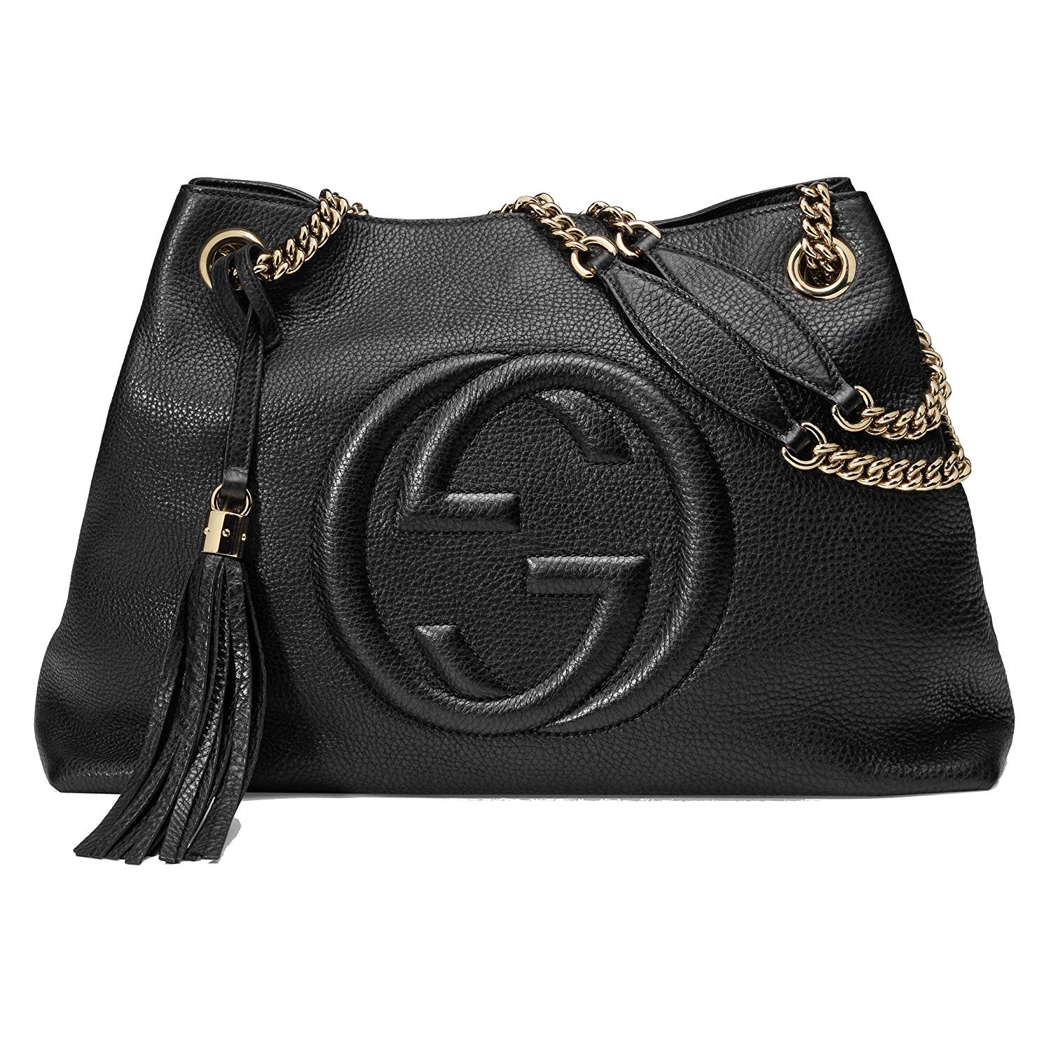 Mua Gucci Soho Medium Black Double Leather Chain Shoulder Bag Tote Black  Gold New trên Amazon Mỹ chính hãng 2023 | Fado