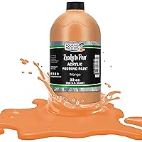 Pouring Masters Mango Acrylic Ready to Pour Pouring Paint - Premium 32-Ounce Pre-Mixed Water-Based - For Canvas, Wood, Paper, Crafts, Tile, Rocks and more