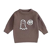 Kuriozud Toddler Baby Boy Girl Sweater Checkerboard Knit Crewneck Sweatshirt Soft Warm Fall Winter Clothes