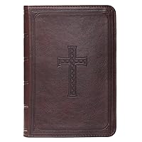 KJV Holy Bible, Large Print Compact, Dark Brown Faux Leather w/Ribbon Marker, Red Letter, King James Version KJV Holy Bible, Large Print Compact, Dark Brown Faux Leather w/Ribbon Marker, Red Letter, King James Version Imitation Leather