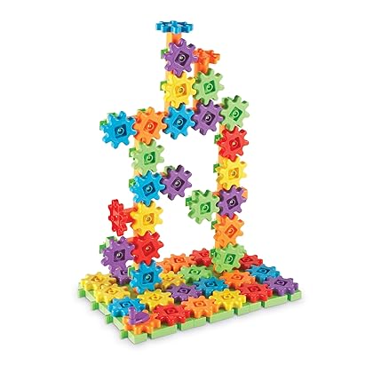 Learning Resources Gears! Gears! Gears! Deluxe Building Set, Gear Toy, STEM Learning Toy, 100 Pieces, Ages 4+