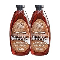 Dead Sea Collection Bubble Bath for Women and Men - with Coconut Oil and Pure Minerals - Nourishing and Moisturizing Skin - Pack of 2 (67.6 fl.oz)