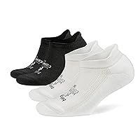 Balega Hidden Comfort No-show, Heel Tab, Running Socks for Men and Women (2 Pairs, White & Black)