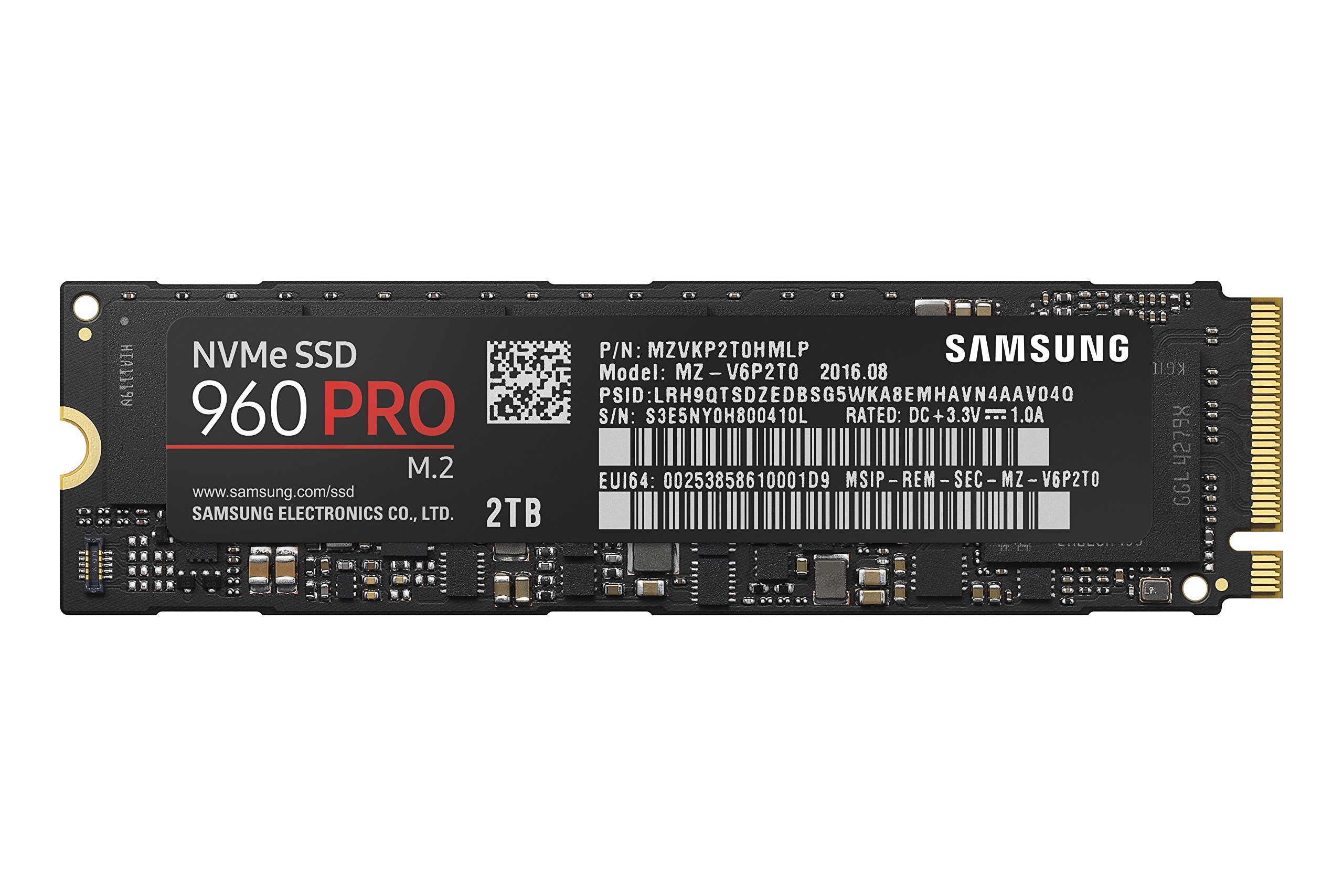 Samsung 960 PRO Series - 2TB PCIe NVMe - M.2 Internal SSD (MZ-V6P2T0BW)