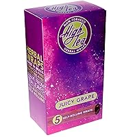 Non Tobacco All Natural Herbal Smoking Wraps - Juicy Grape - 125 Self Rolling Wraps, Made from Tea Leaves