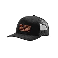 Trenz Shirt Company Funny Men's Bacon American Flag Trucker Hat
