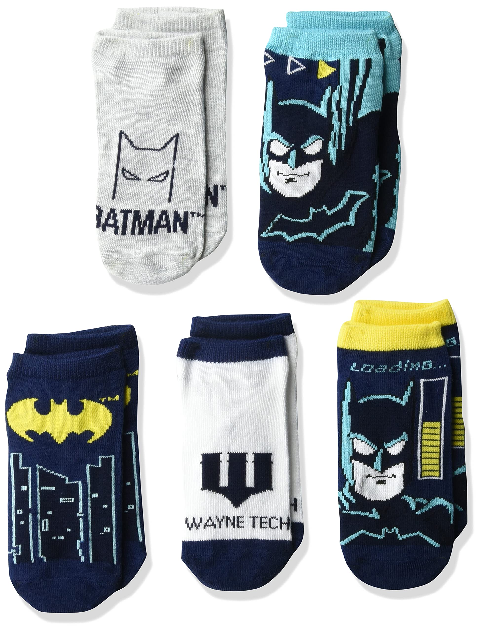 BATMAN Boys 5 Pack Shorty Socks
