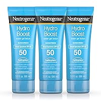 Neutrogena Hydro Boost Moisturizing Water Gel Sunscreen Lotion with Broad Spectrum SPF 50, Water-Resistant & Non-Greasy Hydrating Sunscreen Lotion, Oil-Free, 3 fl. oz Neutrogena Hydro Boost Moisturizing Water Gel Sunscreen Lotion with Broad Spectrum SPF 50, Water-Resistant & Non-Greasy Hydrating Sunscreen Lotion, Oil-Free, 3 fl. oz