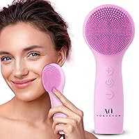Facial Cleansing Brush - for Deep Cleansing, Gentle Exfoliating and Massaging - Waterproof and Rechargeable Face Cleanser Brush - Silicone Sonic Vibration Face Scrub Brush - Mothers Day Gift Basket