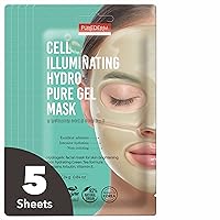Purederm Cell Illuminating Hydro Pure Gel Mask (5 Pack) Hydrogel Face Mask for Brightening & Clarifying