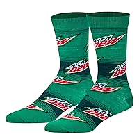 Mountain Dew Stripes, Men's Crew Socks Funny Novelty Gift