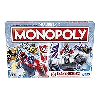 Monopoly: Transformers Edition Board Game for 2-6 Players Kids Ages 8 and Up, Includes Autobot and Decepticon Tokens