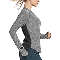 BALEAF Women's Long Sleeve Running Shirts Quick Dry Lightweight Pullover Workout Tops Athletic T-Shirts Moisture Wicking