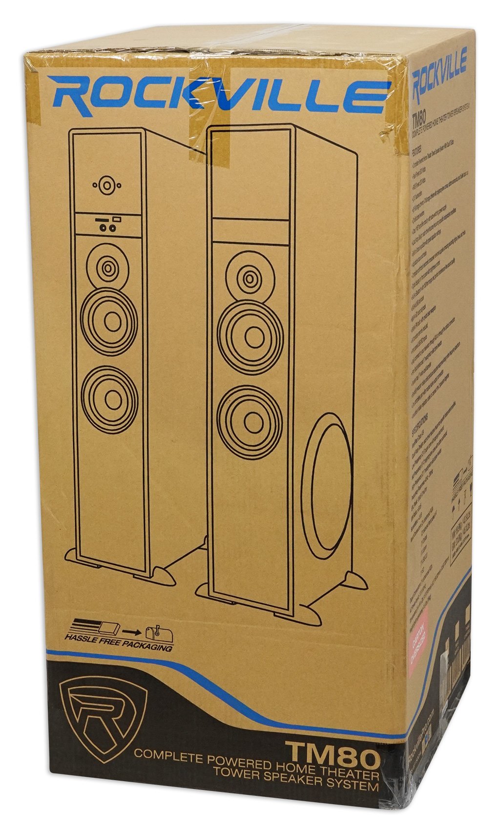 Rockville TM80W Bluetooth Home Theater Tower Speaker System+(2) 8