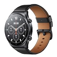 Xiaomi Watch S1 Smartwatch Stainless Steel & Sapphire Glass (1.43 Inch AMOLED HD; 117 Training Modes; Monitoring SpO2, Heart Rate & Sleep; Bluetooth; NFC; GPS, 5ATM, Up to 12 Days Battery, Alexa) Black