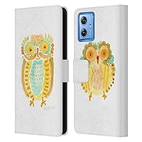 Head Case Designs Officially Licensed Wyanne Baby Owls Owl Leather Book Wallet Case Cover Compatible with Motorola Moto G54 5G
