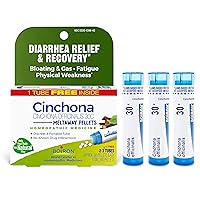 Cinchona 30C Homeopathic Medicine for Relief from Diarrhea, Bloating, Gas, Fatigue, and Physical Weakness, 80 Count - 3 Count (Pack of 1)