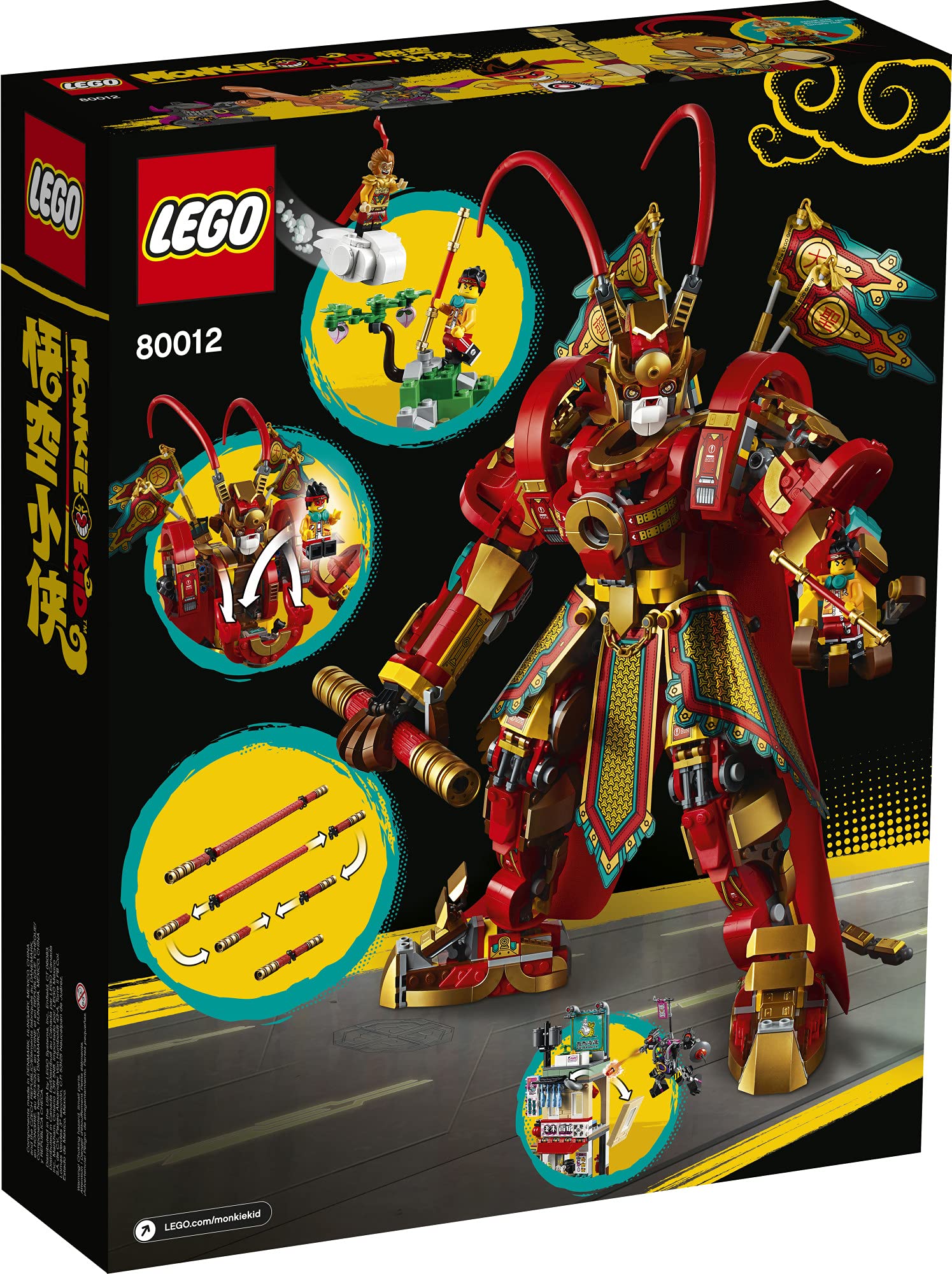 LEGO Monkie Kid: Monkey King Warrior Mech 80012 Toy Building Kit (1,629 Pieces)