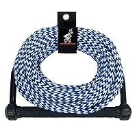 Airhead Water Ski Rope, Tractor-Grip Handle, 1 Section, 75-Feet,Blue and White