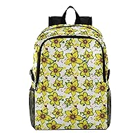 ALAZA Abstract Hand Drawing Sunflowers and Splashes Dots Lightweight Trips Hiking Camping Rucksack Pack