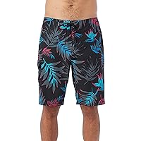 O'NEILL Men's Hyperfreak Divergent Boardshorts - 10 Inch Inseam Quick Dry Swim Trunks for Men with Fixed Waist and Pockets