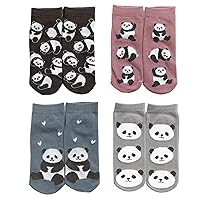 Women's Socks Sneakers Panda 4 Pairs CSW002