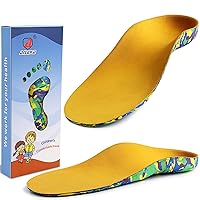 Ailaka Kids Arch Support Shoe Insoles, Toddler Orthotic Flat Foot EVA Cushioning Athletic Inserts, Children Inserts for Plantar Fasciitis, Feet Heel Pain Relief Running Walking