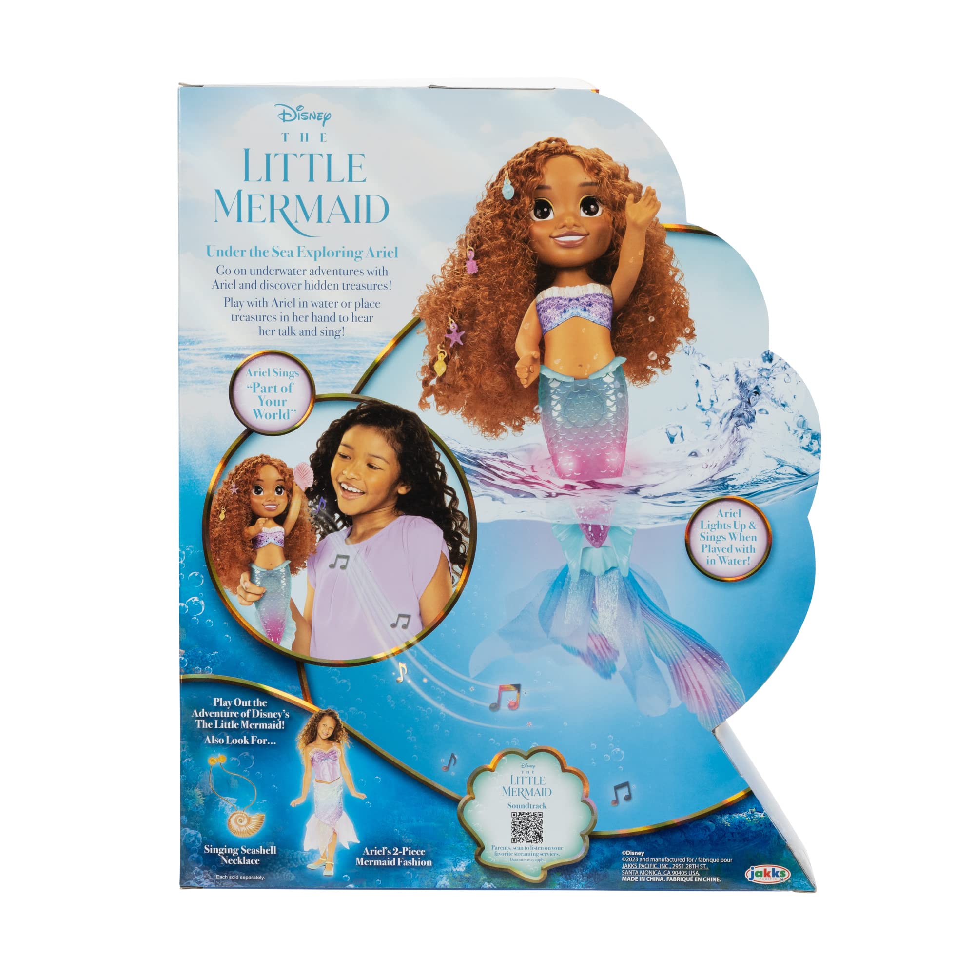 Disney The Little Mermaid Ariel Doll with Hair Charms! Feature Singing & Talking Doll, Accessories Activate Music & Magical Lights - Play in & Out of Water!