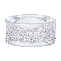 SWAROVSKI Shimmer Tea Light Holder, Candle Holder with Clear Swarovski Crystals Featuring an Aurora Borealis Effect Part of The Swarovski Shimmer Collection