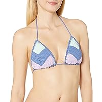 Seafolly Women's Standard Crochet Slide Triangle Bikini Top Swimsuit