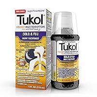 TUKOL Adult Honey Multi-Symptom Cold & Flu Nighttime Liquid Cough Medicine, 4 Ounce