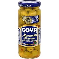 Goya Manzanilla Spanish Stuffed With Minced Pimientos, Olive, 6.75 Ounce