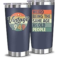 NewEleven 75th Birthday Gifts For Men Women - 1949 75th Birthday Decorations For Men Women - Gifts For Men Women Turning 75-75 Year Old Gifts For Men, Women, Mom, Dad, Wife, Husband - 20 Oz Tumbler
